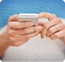 Person holding a phone