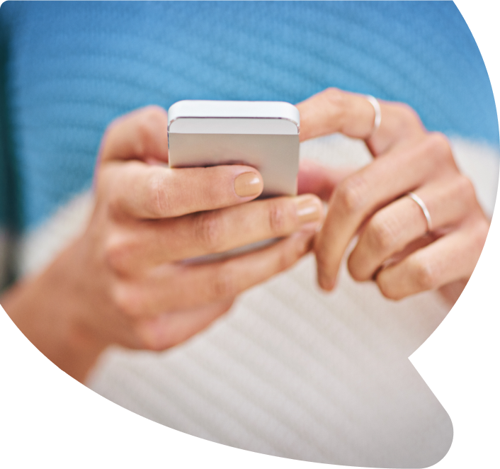 Person holding a phone