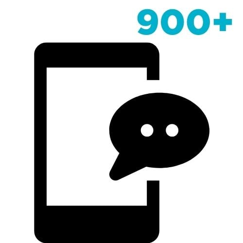 Over 900 responses icon